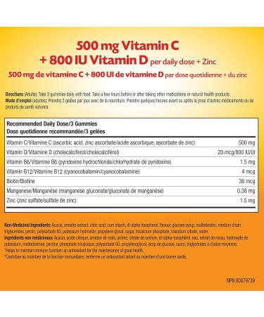 Emergen-C Immune+ 500mg Vitamin C Gummies Supplement Immune System Booster Super Orange 45 Gummies - Buy Online on GoSupps.com