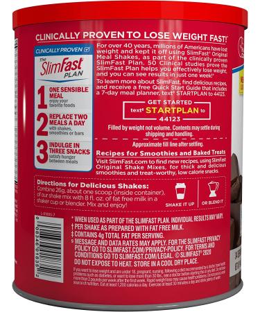 Buy SlimFast Original Rich Chocolate Meal Replacement Shake Mix - 34 Servings - Buy Online on GoSupps.com