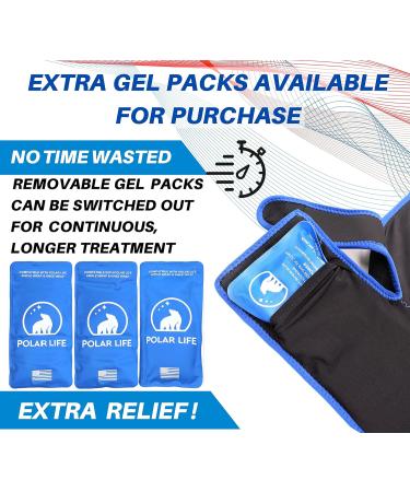 Ankle and Foot Ice Pack - Hot & Cold Therapy for Achilles Tendonitis, Plantar Fasciitis, Ankle Sprain | Polar Life Ankle Ice Wrap with Bonus Ice Pack - Buy Online on GoSupps.com