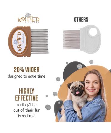 Kritter Katcher Flea & Tick Grooming Comb: Effective Pet Care Tool - Buy Online on GoSupps.com