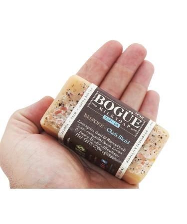 Bogue Goat Milk Soap Chef's Blend Gift Set with Himalayan Pink Salt & Coffee | Odor Neutralizing Lemon & Parsley | Nourishing Lemongrass, Basil, Rosemary & Cedarwood | Includes Nail Scrubber & Dish - Buy Online on GoSupps.com