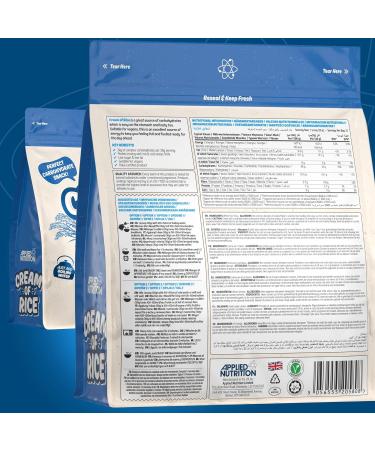 Applied Nutrition Cream of Rice - High Carbohydrate Cream of Rice Supplement Source of Energy for Breakfast & Snacks Easy to Digest Low Sugar Low Fat Vegan 1kg (Unflavoured) Unflavoured 1 kg (Pack of 1) - Buy Online on GoSupps.com