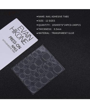 AIERFEI 240 pcs Double-Sided Adhesive Nail Stickers - Thin, Breathable, Waterproof & Super Sticky - Buy Online on GoSupps.com