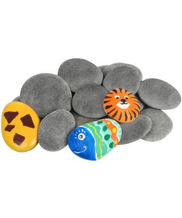 Simetufy 25 Pcs River Rocks for Painting 2-3 Painting Rocks Flat & Smooth  Rocks to Paint Hand Picked Natural Stones for Painting Cheap Crafts Rocks  for Kids & Adults flat rocks 25pcs