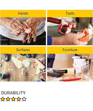 Everbuild Wonder Wipes Multi-Use Cleaning Wipes - 100 Wipes | For Building Trade, Hands, Tools & Surfaces - Specially Formulated (Red) - Buy Online on GoSupps.com