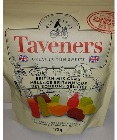 Taveners Great British Sweets British Mix Gums 175 GMS Product of England Gluten Free - Buy Online on GoSupps.com