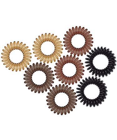 Buy Kitsch Brunette Hair Coils - 8 Stylish & Secure Hair Tie Coils - Buy Online on GoSupps.com