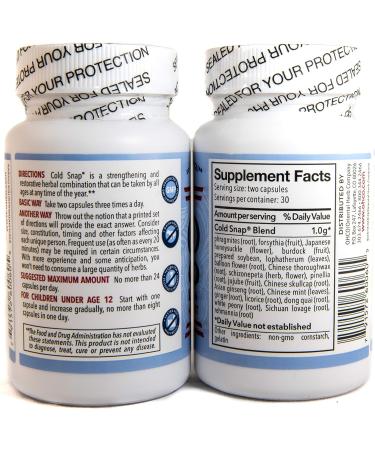 Cold Snap Herbal Supplement 60 Capsules - Buy 2 Pack for Immune Support | Best International Shipping - Buy Online on GoSupps.com