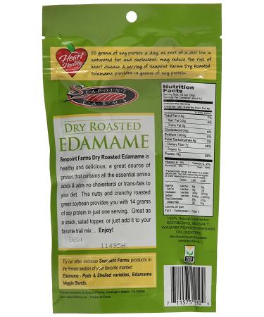 Seapoint Farms Dry Roasted Edamame Wasabi - 3.5oz Pouches (Pack of 3) - Buy Online on GoSupps.com