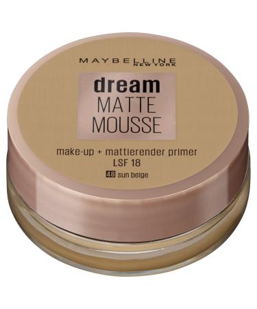 Maybelline Jade Dream Matte Mousse Foundation 18 ml (Pack of 1) 48 sun beige