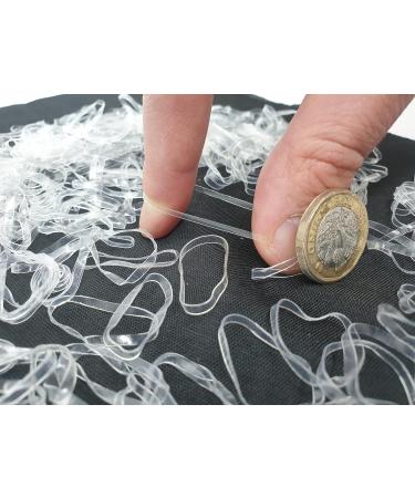 700 Clear Small Elastic Hair Bands - Hair Elastics for Styling - Pack of 700 - Buy Online on GoSupps.com