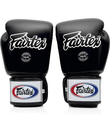 Fairtex BGV1 Muay Thai Boxing Gloves for Men Women Kids | MMA Martial Arts Gloves - Premium Quality, Light Weight & Shock Absorbent 16 oz Black - Buy Online on GoSupps.com