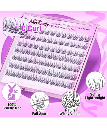 Buy Self Adhesive Lash Clusters - Natural Look Reusable Faux Mink Eyelashes | Newcally Lashes - Buy Online on GoSupps.com