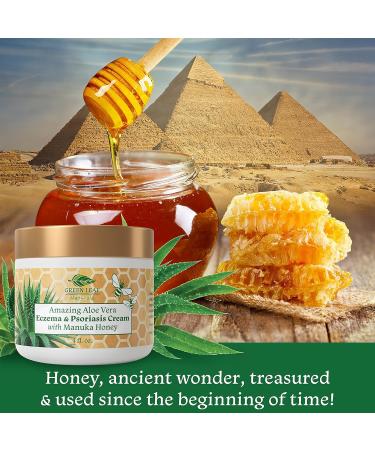 Manuka Honey Eczema Cream - 4oz Moisturizing Lotion for Psoriasis Relief & Itchy Dry Skin - Healing Ointment for Kids, Adults & Babies - Buy Online on GoSupps.com