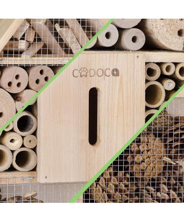 Cadoca XXL Insect Hotel | Wooden Bug House 48x31x10cm | Weatherproof Garden Bee Home for Bees, Butterflies, Ladybugs | Hanging Nesting Habitat - Buy Online on GoSupps.com