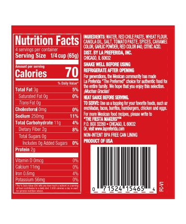 La Preferida Red Chile Enchilada Sauce Mild | 10 OZ (Pack of 6) - Authentic Mexican Flavor for Enchiladas - Buy Online on GoSupps.com
