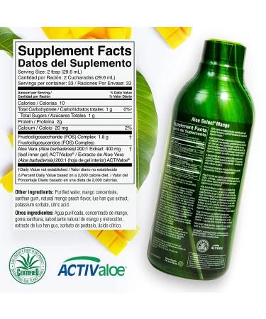 Univera Aloe Select Prebiotic Supplement | Immune Support | Digestive Enzymes | Aloe Vera | Reduce Inflammation | Mango Flavor | 30-Day Supply | 33 Fl Oz - Buy Online on GoSupps.com