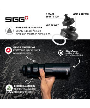 SIGG Aluminium Sports Water Bottle With 3 Level Sports Cap Climate Neutral Certified - Leaf Green - 25.36 Fl Oz - Buy Online on GoSupps.com