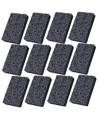 Dish Sponge 12Pcs Non-Scratch Scrub Sponge Absorbent Kitchen Sponges Quick Foaming Dish Scrubber Pads for Effortless Cleaning Dishes Pots Pans Black