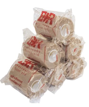 Ever Ready First Aid Self Adherent Cohesive Bandages 3 x 5 Yards - 6 Count Tan