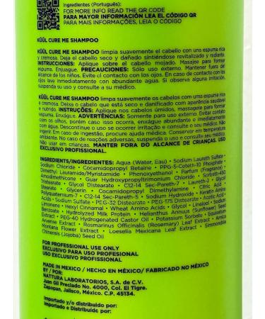 Kuul Cure Me Shampoo 33.8 oz - Hydrating Hair Reconstructor & Moisture Retention - 1L / 1000ML - International Shipping Available - Buy Online on GoSupps.com