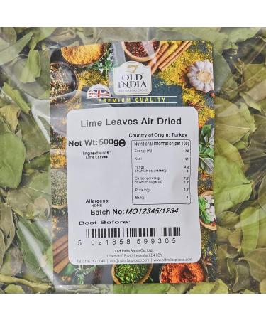 Old India Lime Leaves 500g - Premium Air Dried Lime Leaves for Culinary Delights - Buy Online on GoSupps.com