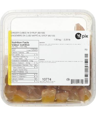 Yupik Ginger Cubes in Syrup 1 kg Kosher GMO-Free Candied Ginger Sweetened with Cane Sugar Light Syrup Soft Sweet Snacks Aromatic Topping & Inclusion Ideal for Baking & Tea Infusion 1 kg (Pack of 1) - Buy Online on GoSupps.com