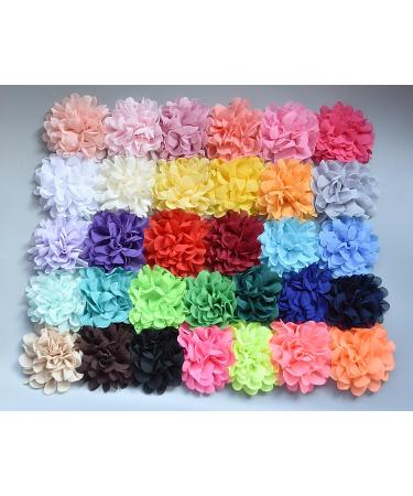 PrettyBoutique Girls Kids Women Chiffon Flower Hair Clip Alligator Clip Party Wedding (10cm Cream) - Buy Online on GoSupps.com