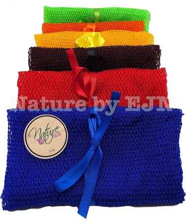 Nature by EJN Blue Net Bath Sponge - Customized N1 Weave, Long Skin Exfoliation - African Ghana Porous Design - Buy Online on GoSupps.com