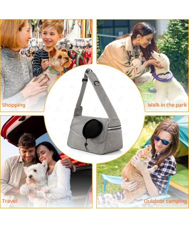Flovippet Sling for Dogs & Cats - Breathable Soft Carrier Bag for Small Pets (Up to 5kg) - Perfect for Outdoor Travel - Light Gray - Buy Online on GoSupps.com