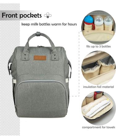 NEVEQ Wicking Pack: Waterproof Multi-Compartment Travel Backpack for Babies - Large Capacity Gray Bay Sack - Buy Online on GoSupps.com