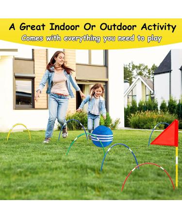 Kovot Giant Kick Croquet Game Set with Inflatable Balls, Wickets & Finish Flags - Buy Online on GoSupps.com