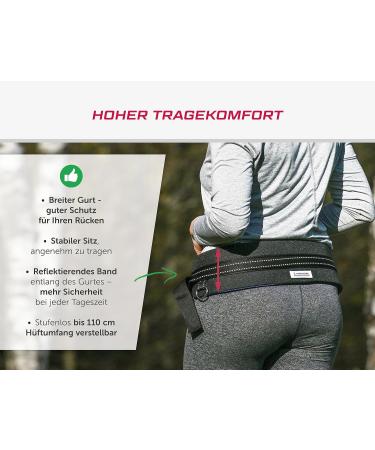 LASALINE Belly Belt for Dog Leash - Perfect for Canicross Dogtrekking & Ski-J ring | Ideal Dog Sports Gear in Black - Buy Online on GoSupps.com