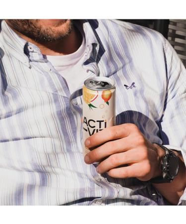 Acti-Vit Sparkling Tropical Flavour Vitamin Water Cans | B Vitamins B5 B6 B9 B12, Vitamin C, D, Zinc & Magnesium | Zero Sugar | 12x 330ml | Tropical Boost - Buy Online on GoSupps.com