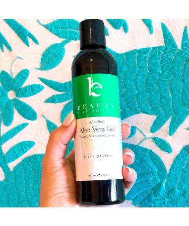 Organic Aloe Vera Gel by Beauty by Earth - Sunburn Relief and Skin Soothing Treatment for Face, Hair, and Body - Buy Online on GoSupps.com