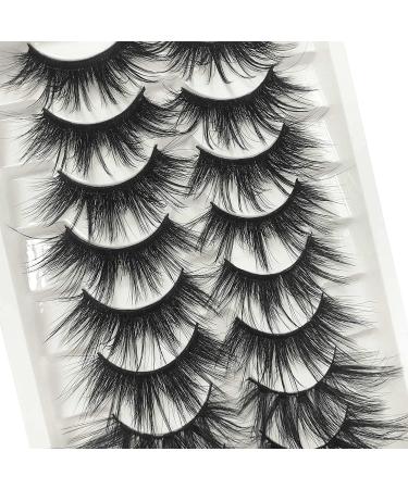 Goddvenus 20MM Faux Mink Eyelashes Pack - 24 Pairs Long Thick Fluffy 3D Volume Dramatic Strip Eye Lashes - High Volume, 2 Styles - Buy Online on GoSupps.com
