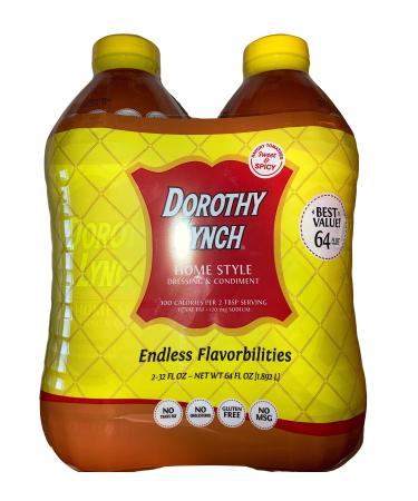 Dorothy Lynch Home Style Dressing | 2 Pack of 32 oz Bottles | Sweet & Spicy | Thick & Creamy | Salads, Dips, Sauces, & Marinades | French Style Condiment | Tangy | Gluten Free | No Trans Fat | USA Made+