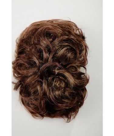 WIG ME UP Q0147-25T33: Short Voluminous Braid Curls Hairpiece Bun with Butterfly Clip | Blonde Brown Mix - International Shipping Available - Buy Online on GoSupps.com
