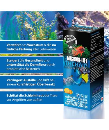 Microbe Lift Therapy - 251ml | 100% Biological Bacteria for Fish Growth & Health in Freshwater & Saltwater Aquariums - Buy Online on GoSupps.com