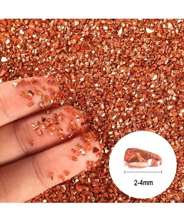 Ceya 5.3oz/150g Crushed Bronze Metallic Glass Chips for Nail Art & Crafts - Buy Online on GoSupps.com