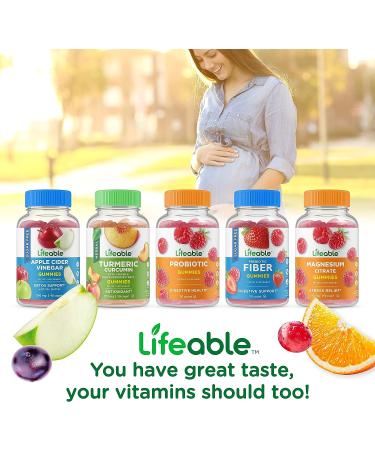 Lifeable Prenatal Multivitamin Gummies - Vegetarian Vitamin Supplement with Essential Nutrients - 90 Gummies - Buy Online on GoSupps.com