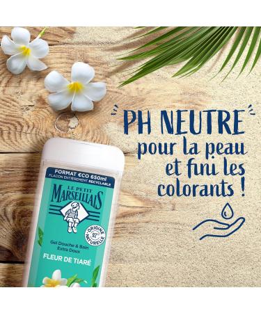 Le Petit Marseillais Extra Gentle Shower & Bath Gel Tiare Flower 650ml - Buy Online on GoSupps.com