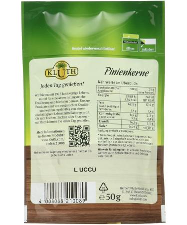Buy Kluth Pine Nuts 50g (Pack of 3) - Premium Quality Fresh & Nutritious - International Shipping Available - Buy Online on GoSupps.com