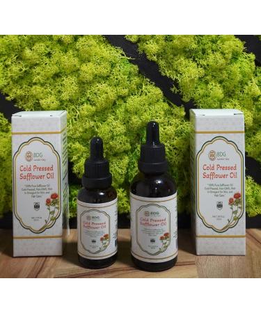 Golden Bay 100% Pure Cold Pressed Safflower Oil - 30 ml | Lightweight Natural Moisturizer for Face Skin & Hair | Non-Comedogenic Rich in Omega-6 - Buy Online on GoSupps.com