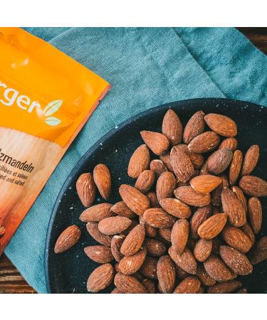 Seeberger Salted Almonds 12 Pack | Crunchy Gluten-Free Vegan Snack | Roasted & Salted Delights (12 x 150g) - Buy Online on GoSupps.com