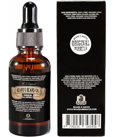 Beard & Bates Original Beard Oil | 19th Century Formula | Premium Organic & Natural Grooming Conditioner - Buy Online on GoSupps.com