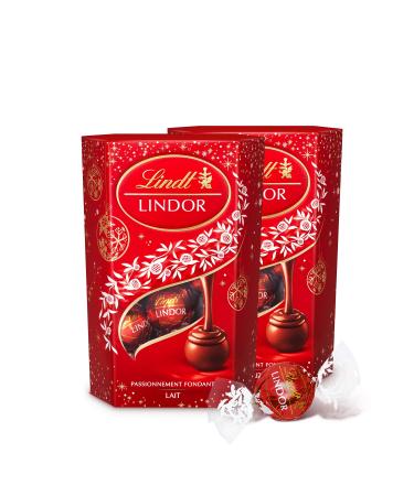 Lindt - Lindor Christmas Edition Milk Cornet - 200 g, Pack of 2