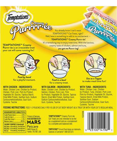 Temptations Cat Treats Variety Pack - Chicken, Salmon & Tuna - 0.425 oz (Pack of 24) - Buy Online on GoSupps.com