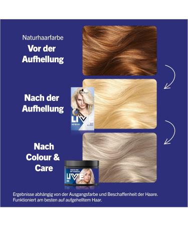  LIVE Schwarzkopf Live Colour & Care Pearl - Temporary Hair Mask - 150 ml - 5 minutes - For boosted colour and intensive care in just 5 minutes - Washable hair colour with oil - Buy Online on GoSupps.com