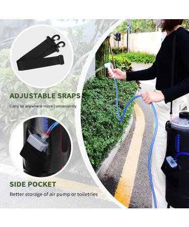 Teamaze 12L Portable Camping Shower with Auto Pressure Pump - Solar Shower for Beach, Camping & Hiking - Buy Online on GoSupps.com